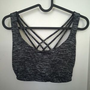 Grey Victoria’s Secret criss cross sport bra